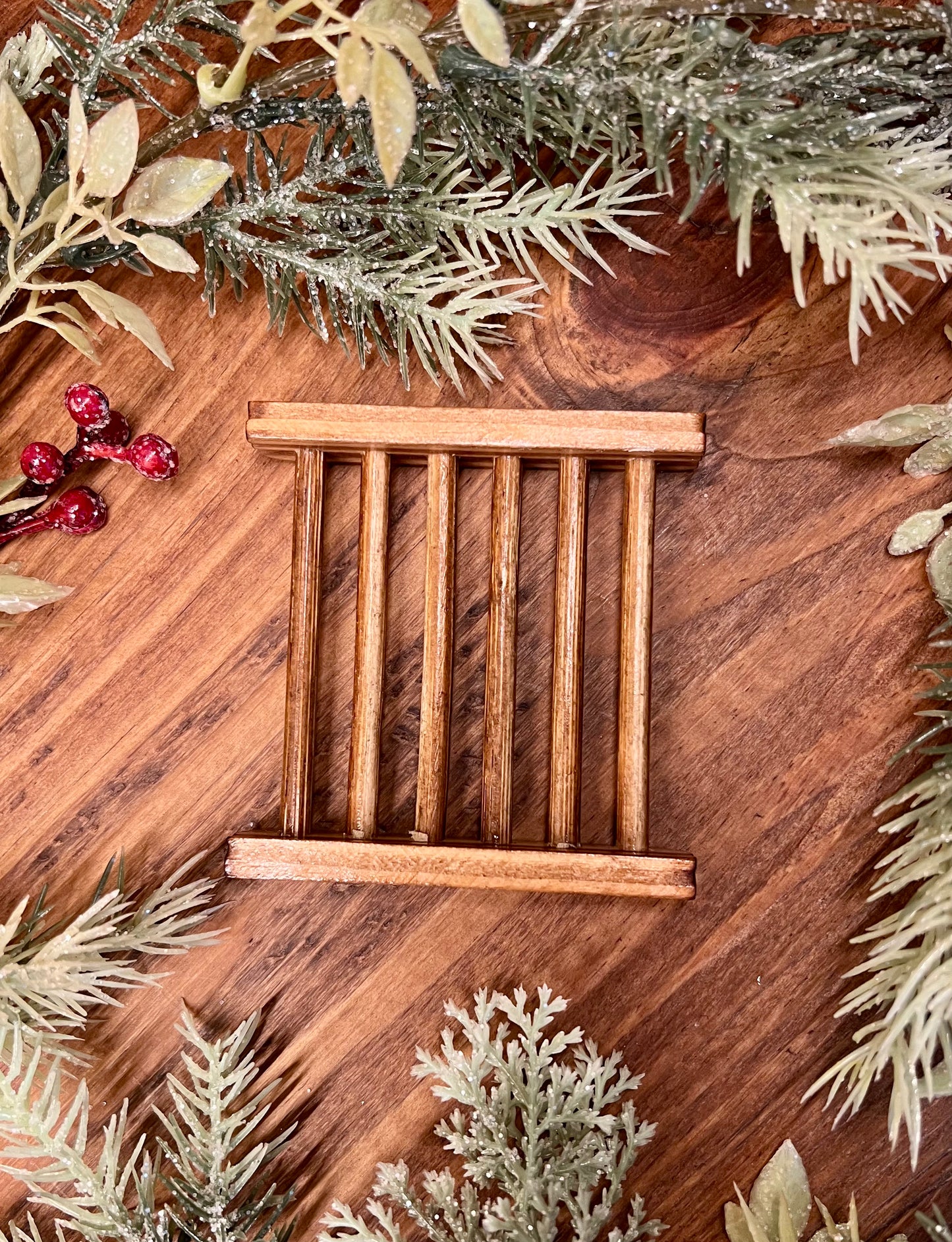 Peppermint Goat Milk Soap with Wooden Soap Tray Gift Set